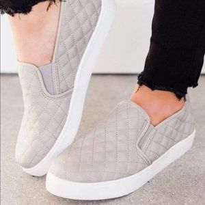 Gray Quilted Sneakers